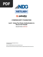 Cybersecurity Foundation Lab 5: Using Two-Factor Authentication To Secure The Firewall