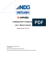 Cybersecurity Foundation Lab 2: Malware Analysis: Document Version