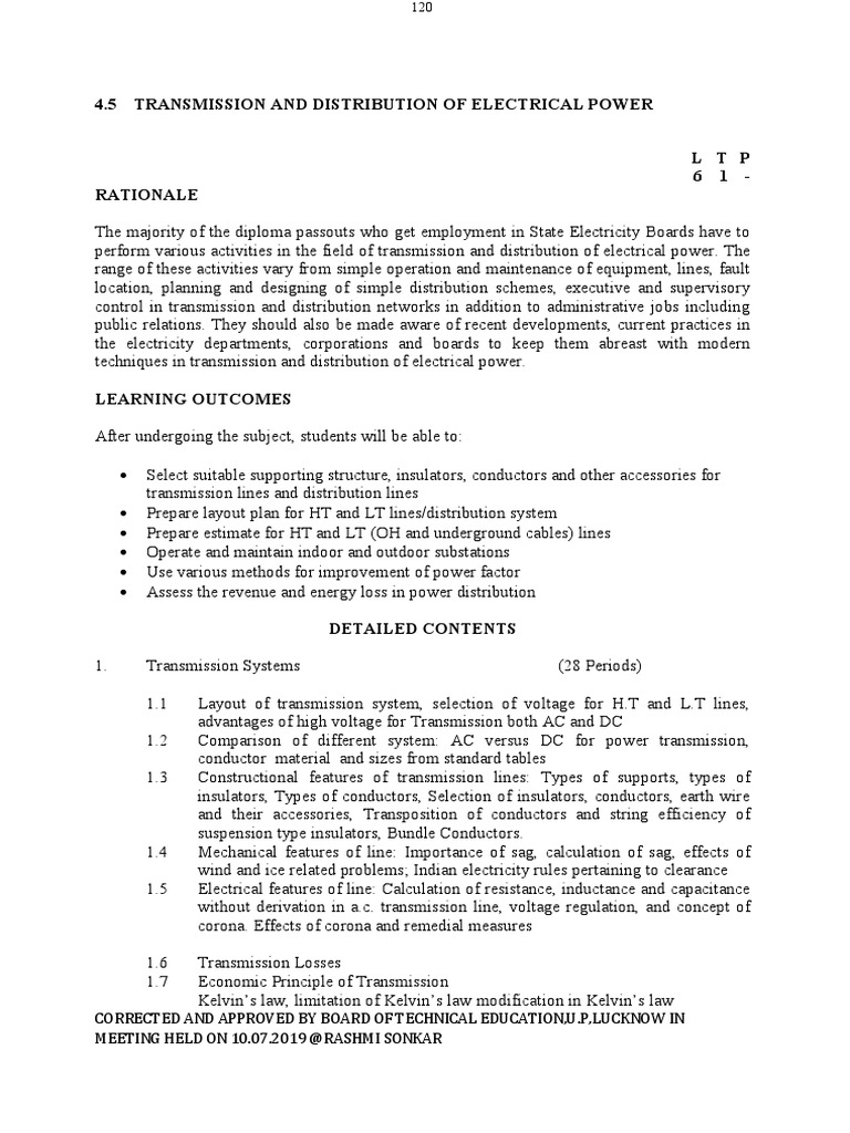 4.5 Transmission and Distribution of Electrical Power | PDF | Electric ...