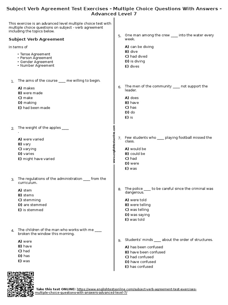 506-subject-verb-agreement-test-exercises-multiple-choice-questions