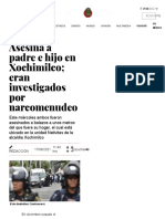 Asesina a padre e hijo en Xochimilco; eran investigados por narcomenudeo