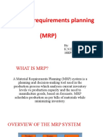 Material Requirements Planning (MRP) : By: K.N.D.Gopal Krishna 18HP5A0326