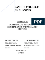 Planning and Organizing Hospital Units and Ancillary Services