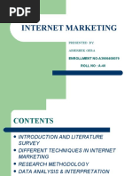 Internet Marketing: Presented By: Abhishek Gera