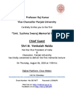 Invitation Card-Smt. Sushma Swaraj Memorial Lecture