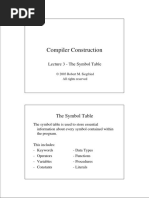 Compiler Construction: The Symbol Table