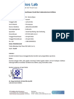 Hasil Pemeriksaan Covid Positif