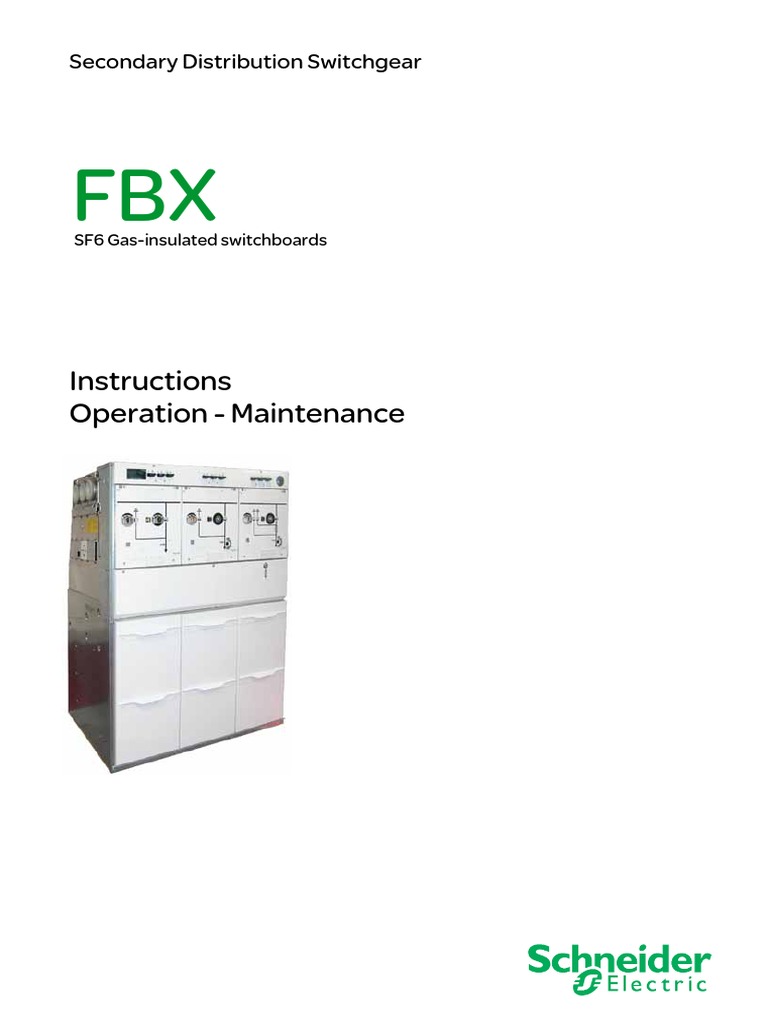 Instructions Operation - Maintenance: Secondary Distribution Switchgear ...