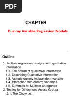 Dummy Variable Regression Models