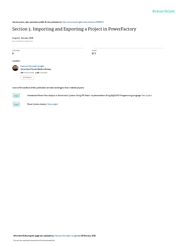Section 3. Importing and Exporting A Project in Powerfactory | PDF ...