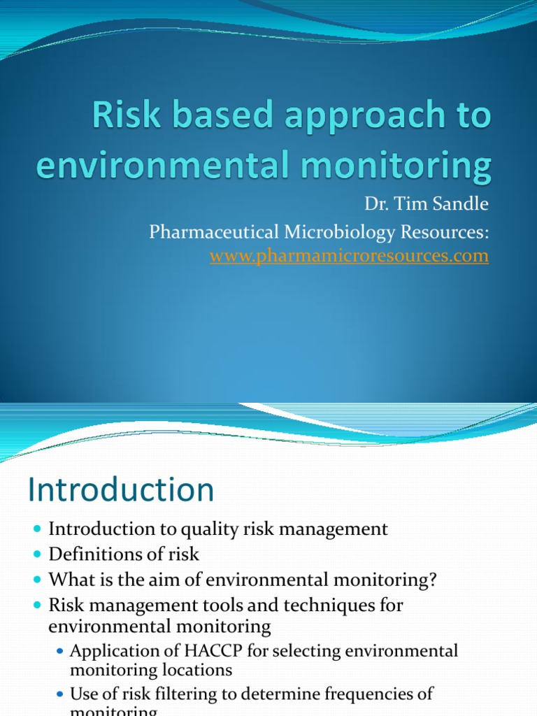 Dr. Tim Sandle Pharmaceutical Microbiology Resources | PDF | Risk ...