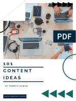 1 0 1 Content Ideas: by Shweta Dawar