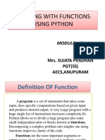 Working With Functions Using Python: Module 1/4