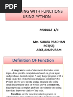 Working With Functions Using Python: Module 1/4