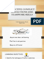 Effective Conflict Resolution and Teamwork Skills
