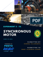 Synchronous Motor: Experiment 5 - Fa