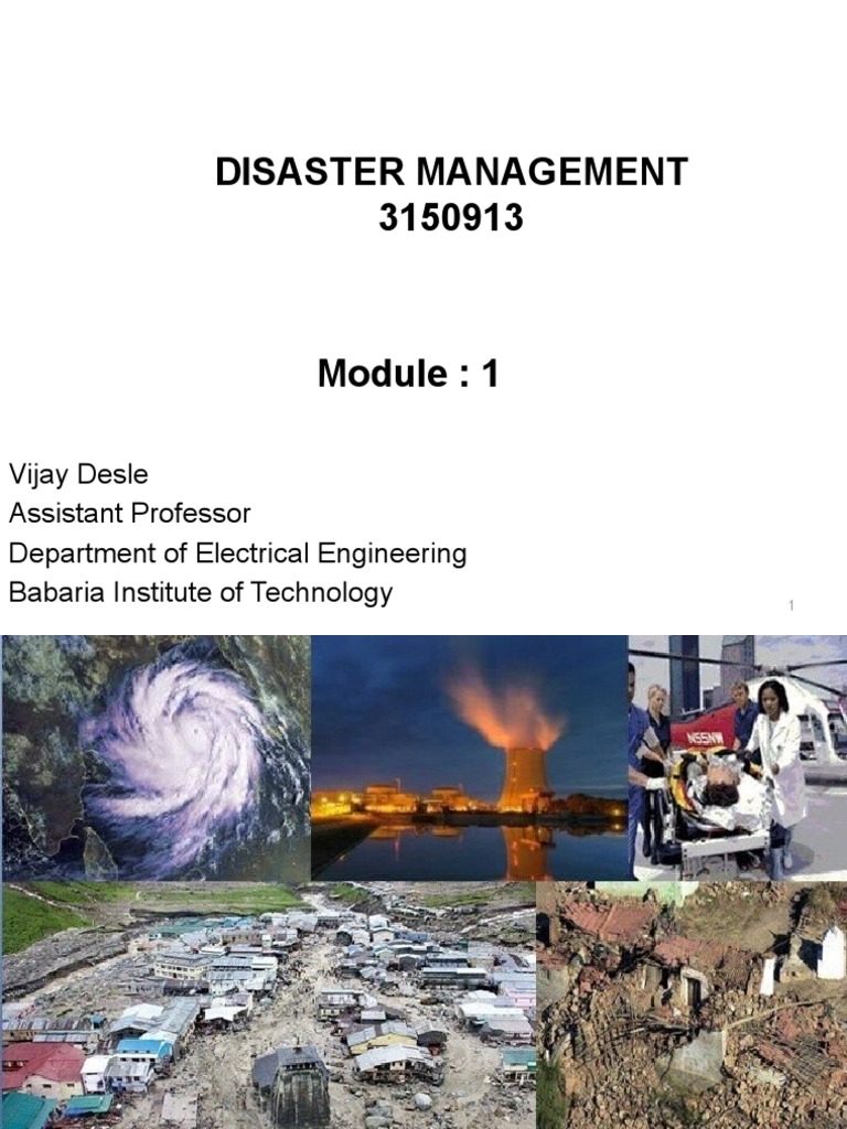 Module 1 Pdf Hazards Emergency Management
