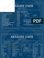 Seaside Cafe: Special Menu