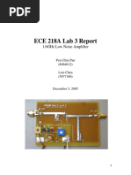 Ece 218A Lab 3 Report: 1.6Ghz Low Noise Amplifier