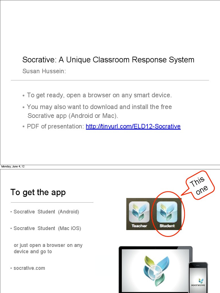 Exploring Socrative for Classroom Engagement | PDF | Question ...