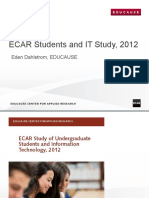 ECAR Students and IT Study, 2012: Eden Dahlstrom, EDUCAUSE