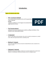 Types of Criminal and Crime:: Example