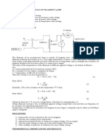 Circuit Diagram:: Experiment No: 3 Title: Characteristics of Filament Lamp Objectives