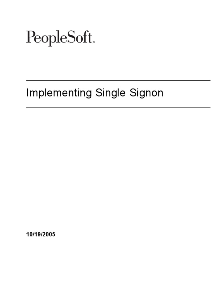 SINGLE SIGNON CITIZEN intelligence overview