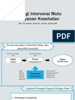 Strategi Intervensi Mutu Pelayanan Kesehatan