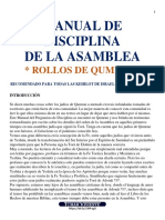MANUAL DE DISCIPLINA DE LA ASAMBLEA - ROLLOS DE QUMRAM