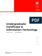 Undergraduate Certificate in Information Technology: Document Number