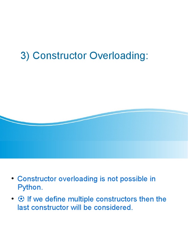 Pytohon Custructor Overlaoding | PDF | Science & Mathematics ...