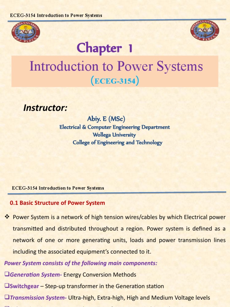 Lecture - 01 - PPT PS I | PDF | Electric Power Distribution | Electric ...