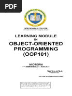 Learning Module: Object-Oriented Programming (OOP101)