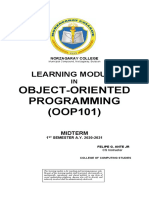 Learning Module: Object-Oriented Programming (OOP101)