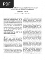 Study Electromagnetic Environment Multi-Circuit: On of Transmission Lines On Same Tower