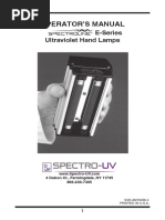 Operator'S Manual: E-Series Ultraviolet Hand Lamps