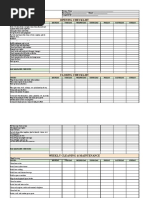 Bar Opening and Closing Checklist | PDF