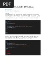 Javascript Tutorial: Requirement Set Up