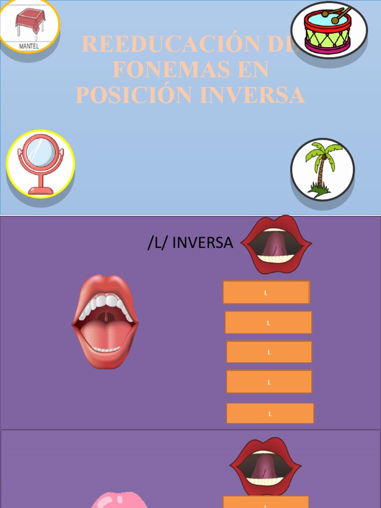 Reeducación de Fonemas en Posición Inversa | PDF