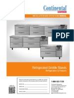 Refrigerated Griddle Stands: Installation and Operations Manual