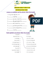 6.homework About Present Verb To Be (Interrogative Form)