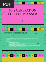 90's Generation College Planner by Slidesgo