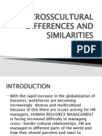 CROSSCULTURAL DIFFERENCES AND SIMILARITIES Final