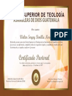 Certificado Pastoral