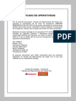 Certificado de Operatividad