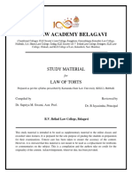 1 Semester Law of Torts LLB