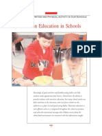 V. Nutrition Education in Schools