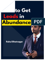 How To Get Leads in Abundance by Rahul Bhatnagar