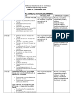 Plan de Curso Derecho PROCESAL Laboral 2020 UMG